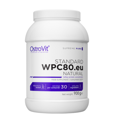 Białko - OstroVit STANDARD WPC80.eu 900 g - smak naturalny